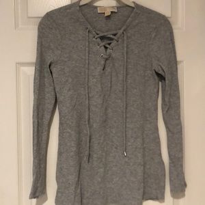 MICHAEL KORS LACE UP TOP